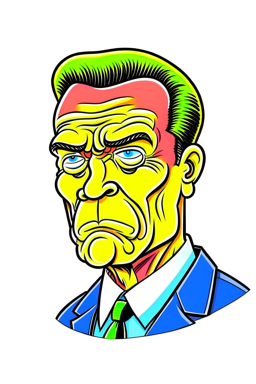 Arnold Schwarzenegger Former Governor of California cartoon 2d