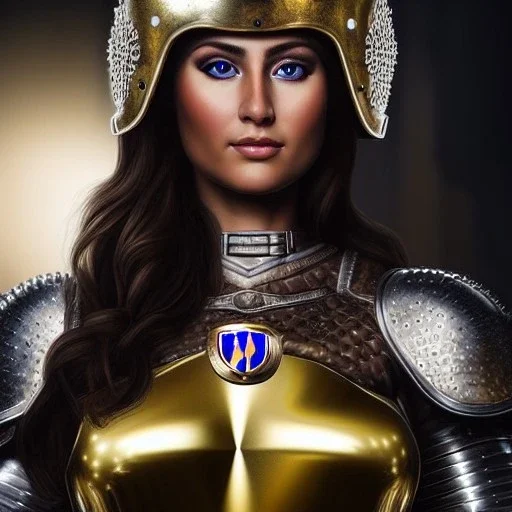 Ultra detailed fullbody Portrait in oil on canvas of busty female Lusitanian warrior with armor,helmet,extremely detailed digital painting,ultrarealistic skin,intense stare, extremely detailed face, crystal clear eyes, mystical colors ,perfectly centered image, perfect composition, rim light, beautiful lighting,masterpiece ,8k, stunning scene, raytracing, anatomically correct, in the style of Simon Bisley and Ohrai Noriyoshi and robert e howard and Steve Jung and Wizyakuza and uncannyknack.