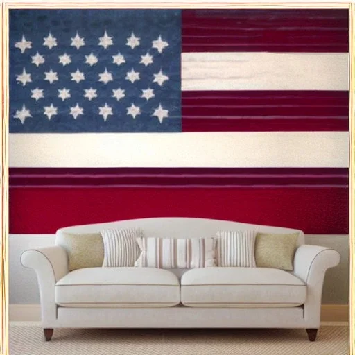 American flag interior decorating