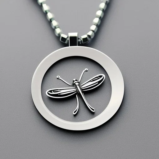 necklace with a simple, elegant design featuring a single, shimmering polyester in dragonfly pendant