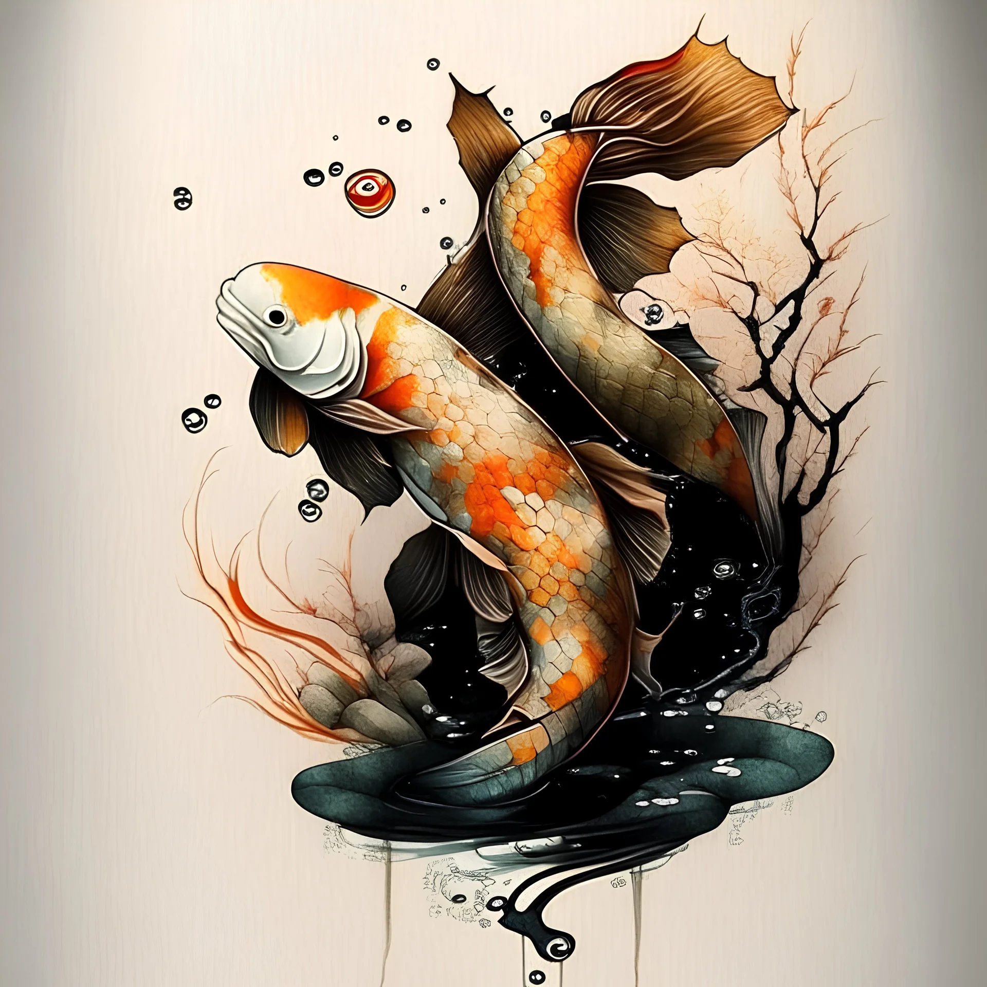 Asian koi fish , tattoo idea