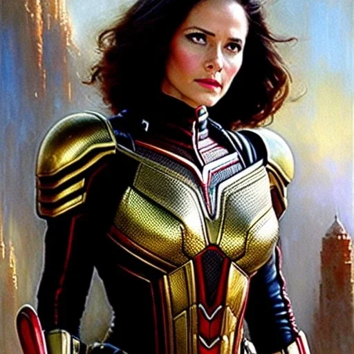 portrait beautiful face Hope Pym – Ant-Man and the Wasp,busty,ancient metal armor balanciaga fashion clothe painting by gaston bussiere, greg rutkowski, yoji shinkawa, yoshitaka amano, tsutomu nihei, donato giancola, tim hildebrandt, oil on canvas, cinematic composition, extreme detail,fit full head inside picture,16k