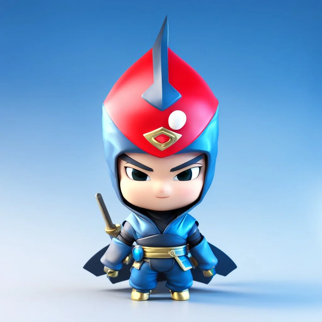 Chibi Ninja hombre 3d calidad ultra