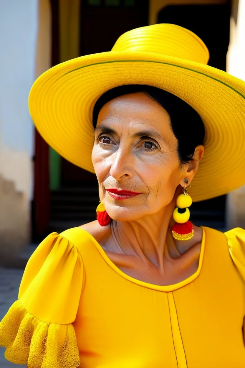 mexican cote d'azur woman yellow mexican