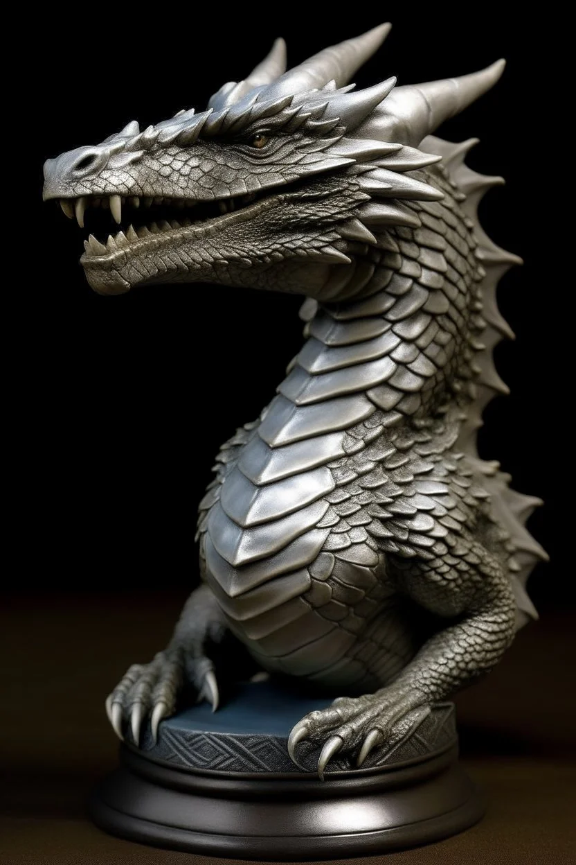 dnd silver drake bust