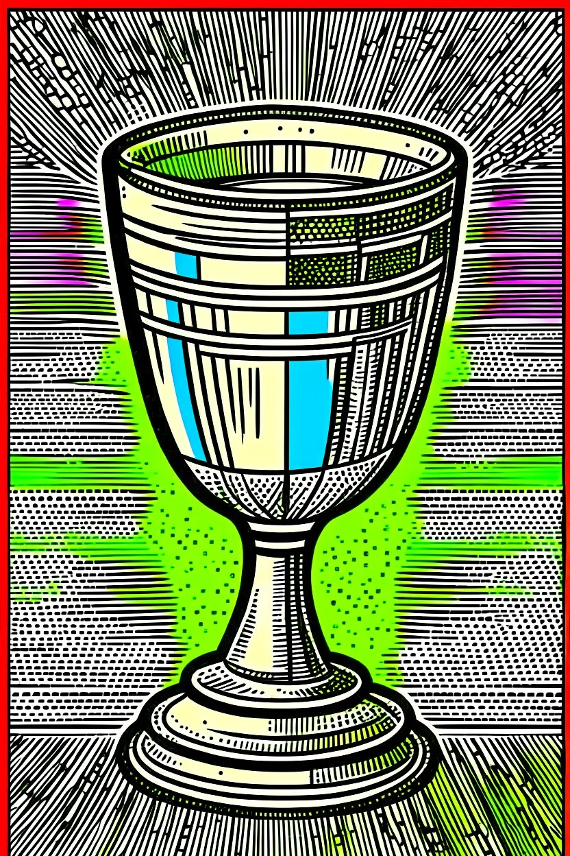 Vintage pop art style, jewish wine cup