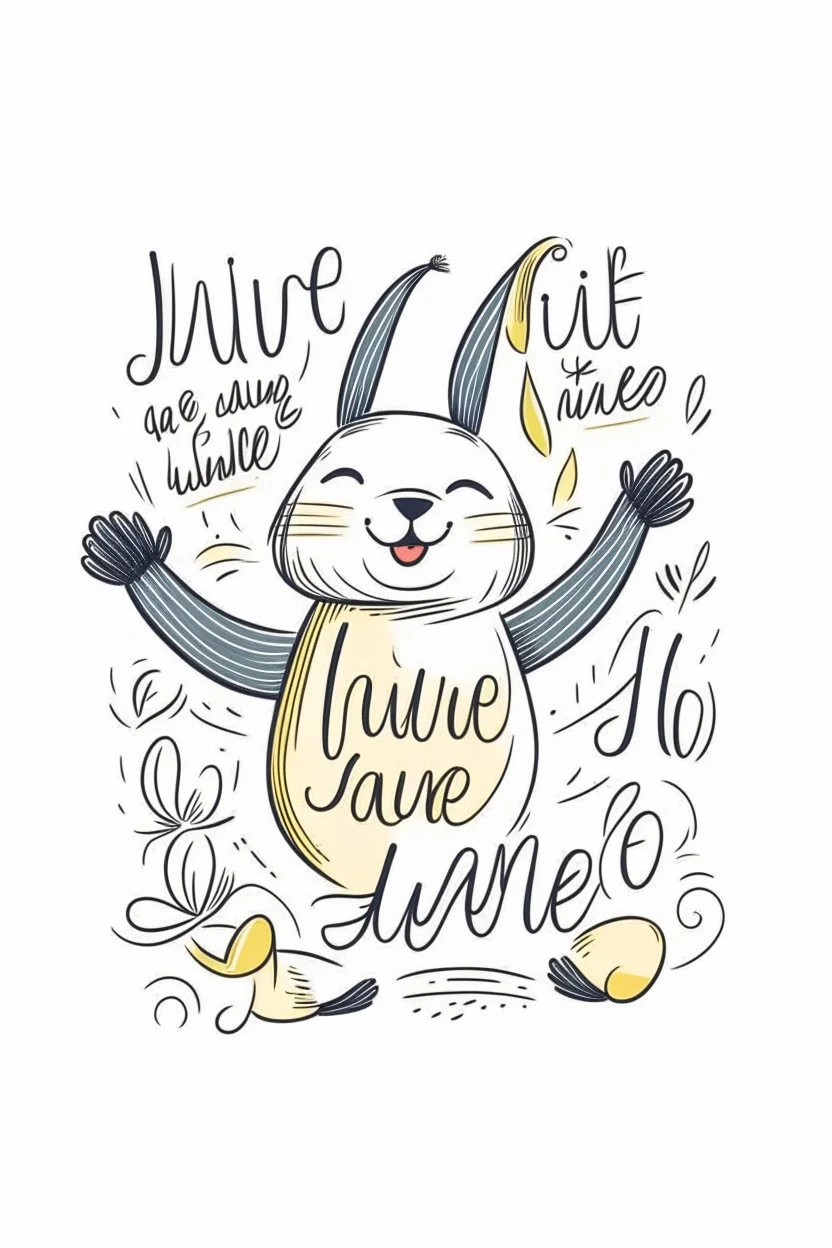 Style: Flat illustration with bold outlines Mood: Playful and joyful Lighting: Even and bright Text: "Jours de la Semaine" written playfully with each day represented by a whimsical character (e.g., Monday as a sleepy sloth, Tuesday as a energetic rabbit, etc.) T-shirt design graphic, vector, contour, white background