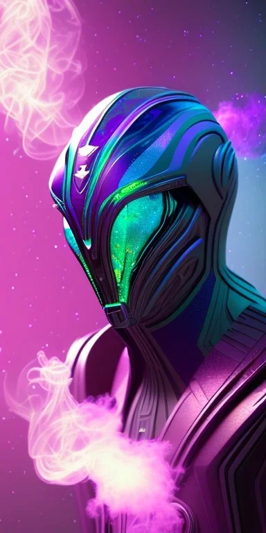 purple venom galaxy super villain and teal smoke background