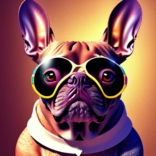 alien giraffe French bulldog super hero