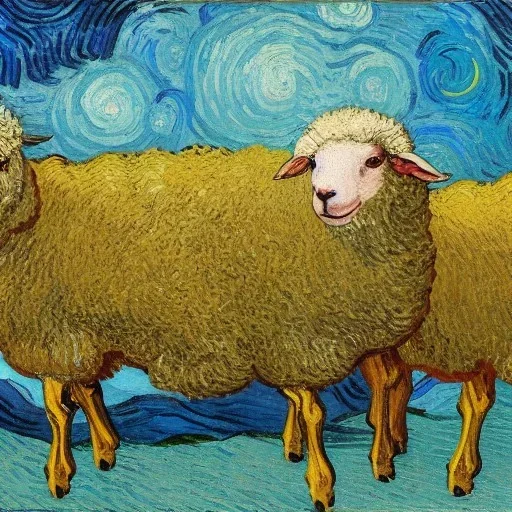 sheep in ambush Van Gogh