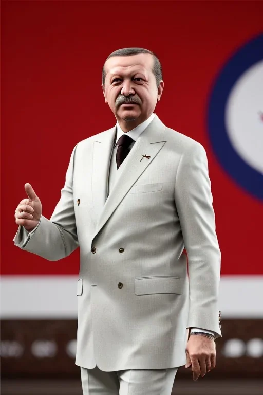 recep tayyip erdogan elegant in a rain shower