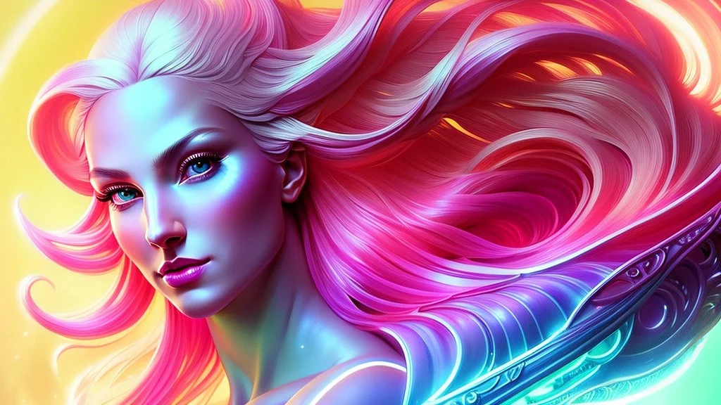 Lexica Aperture v2 Hyper detailed ultra sharp, trending on artstation, vibrant aesthetic, smiling blonde ethereal subtle (((smiling)))+++ luminous heavenly goddess, angel, colorful, psychedelic, ornate, intricate, digital painting, concept art, smooth, sharp focus, illustration, not human anthropomorphic alien cyborg, art by artgerm and greg rutkowski and h. r. giger, louis royo, salvador dali, 8 k, unreal engine 4