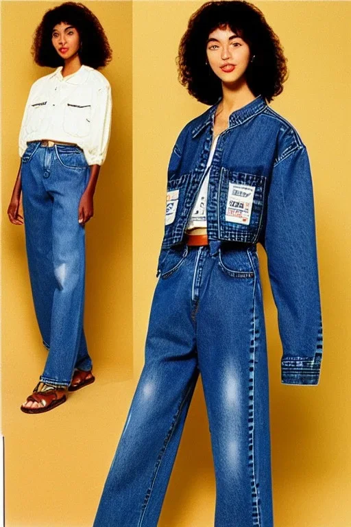 year 1996 denim fashion. Loose fit, low waist.