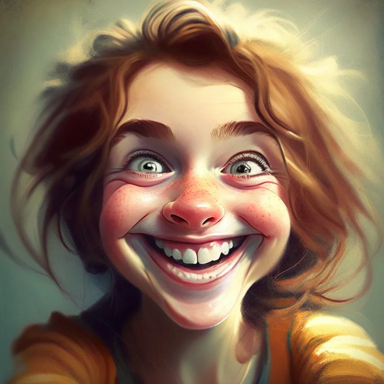 selfportrait, cute happy