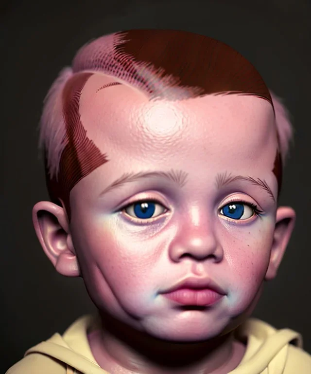 Pablo picasso toddler, full size, dramatic lighting, hyper realistic