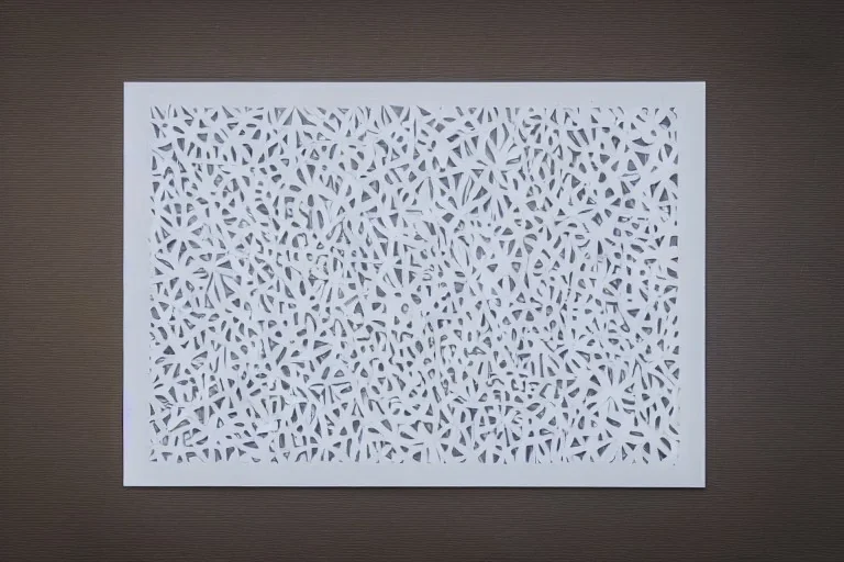 a papercut lightbox, white paper, simple