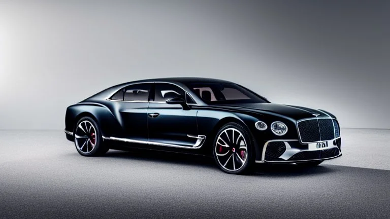 Black Luxury Bentley Continental Cullinan , Photorealistic, 4K, Ultra Detailed, Front Quarter View