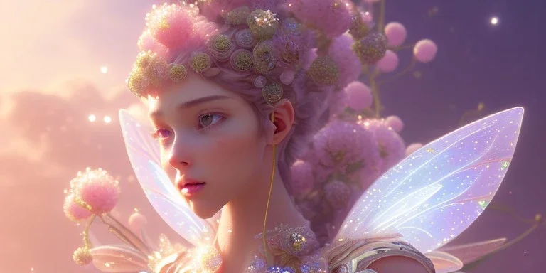 crystal subtle flower in a galactic ambiance beautiful fairy, transparent, delicate colors, in the foreground, full of details, smooth，soft light atmosphere, light effect，vaporwave colorful, concept art, smooth, extremely sharp detail, finely tuned detail, ultra high definition, 8 k, unreal engine 5, ultra sharp focus