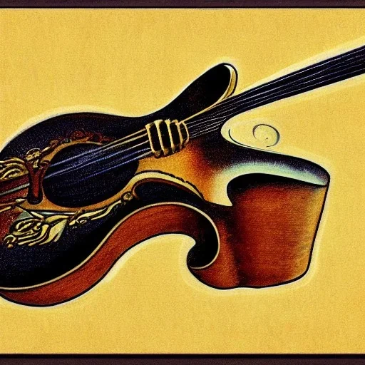 guitar art nouveau