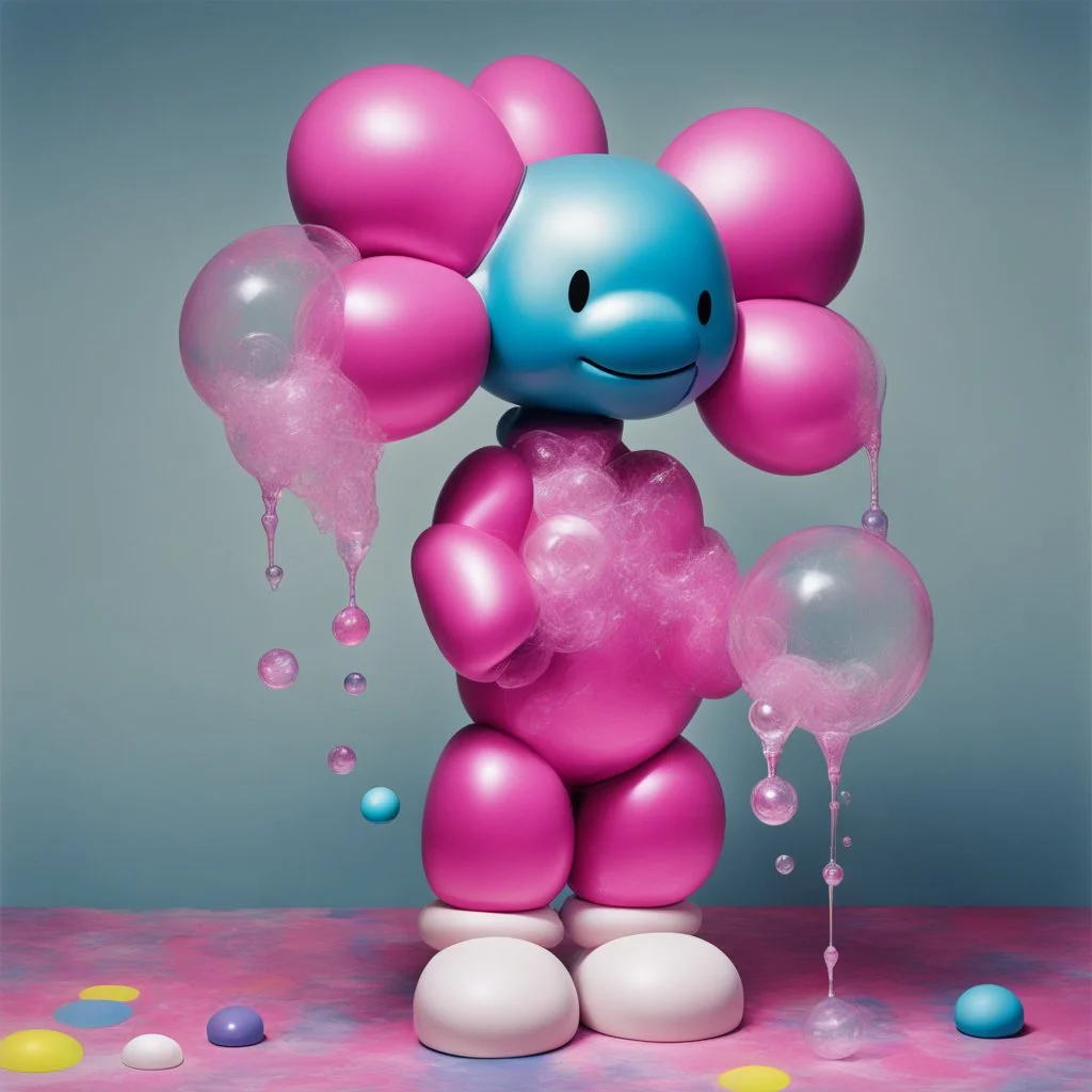 Surreal Vintage Glamour, KAWS, bubbles, spray paint, Walter Van Beirendonck