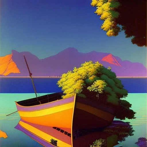 old boat Maxfield Parrish