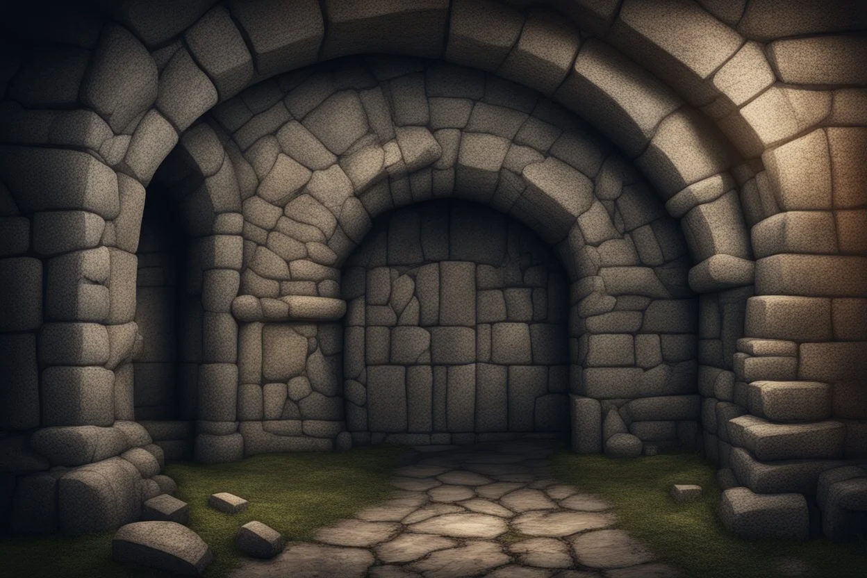 fantasy medieval underground wall