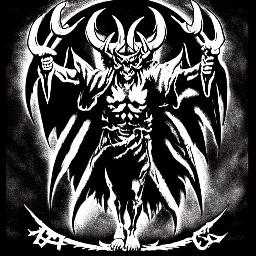 Devil demon satan king war code prophecy black and white end lost death