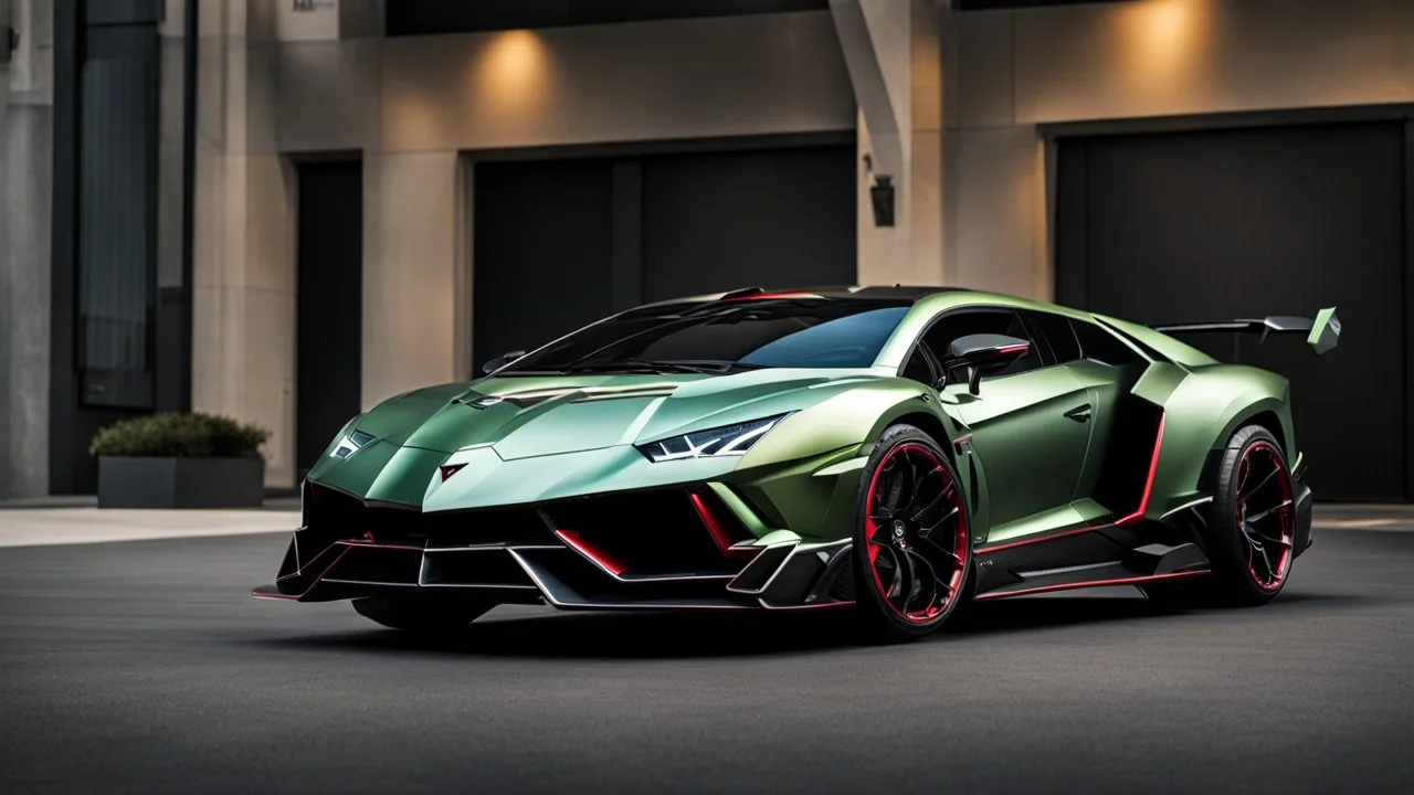 Lamborghini Urus MANSORY Fused with Lamborghini Veneno, Super Detailed, desktop wallpaper, 4K rear view, center