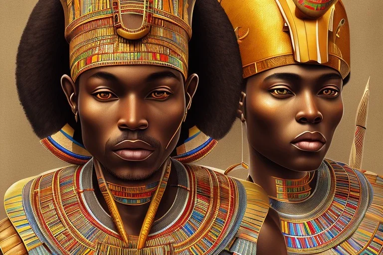 african portrait, ancient egypt, zulu, scaffolding, scene, high detail