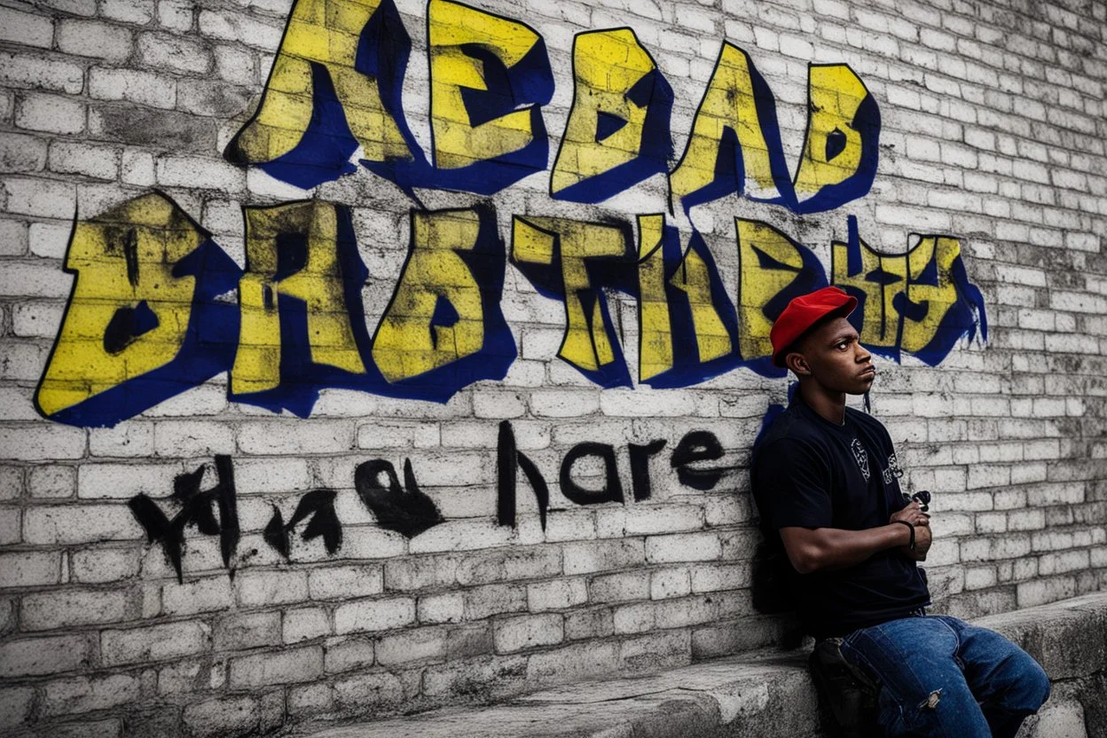 Gang member from the gang "Kebab brothers" leaning on the wall with a gun in his hand. Simon Stålenhag cartoon style