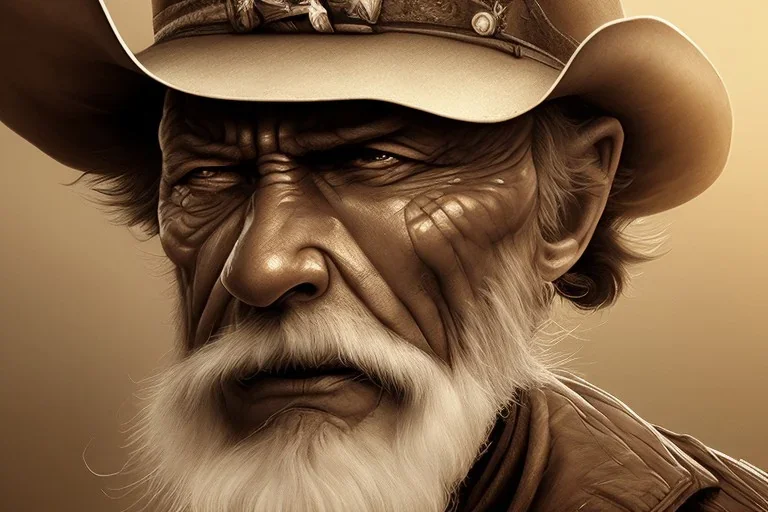 old RUGED cowboy face