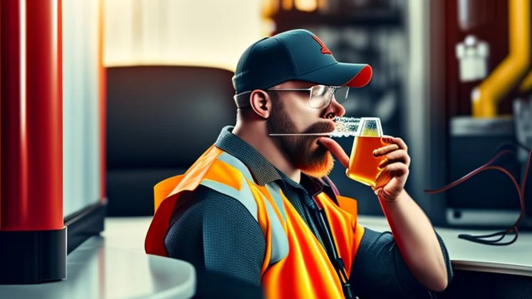 AT&T on-site technician drinking and getting drunk while on the job