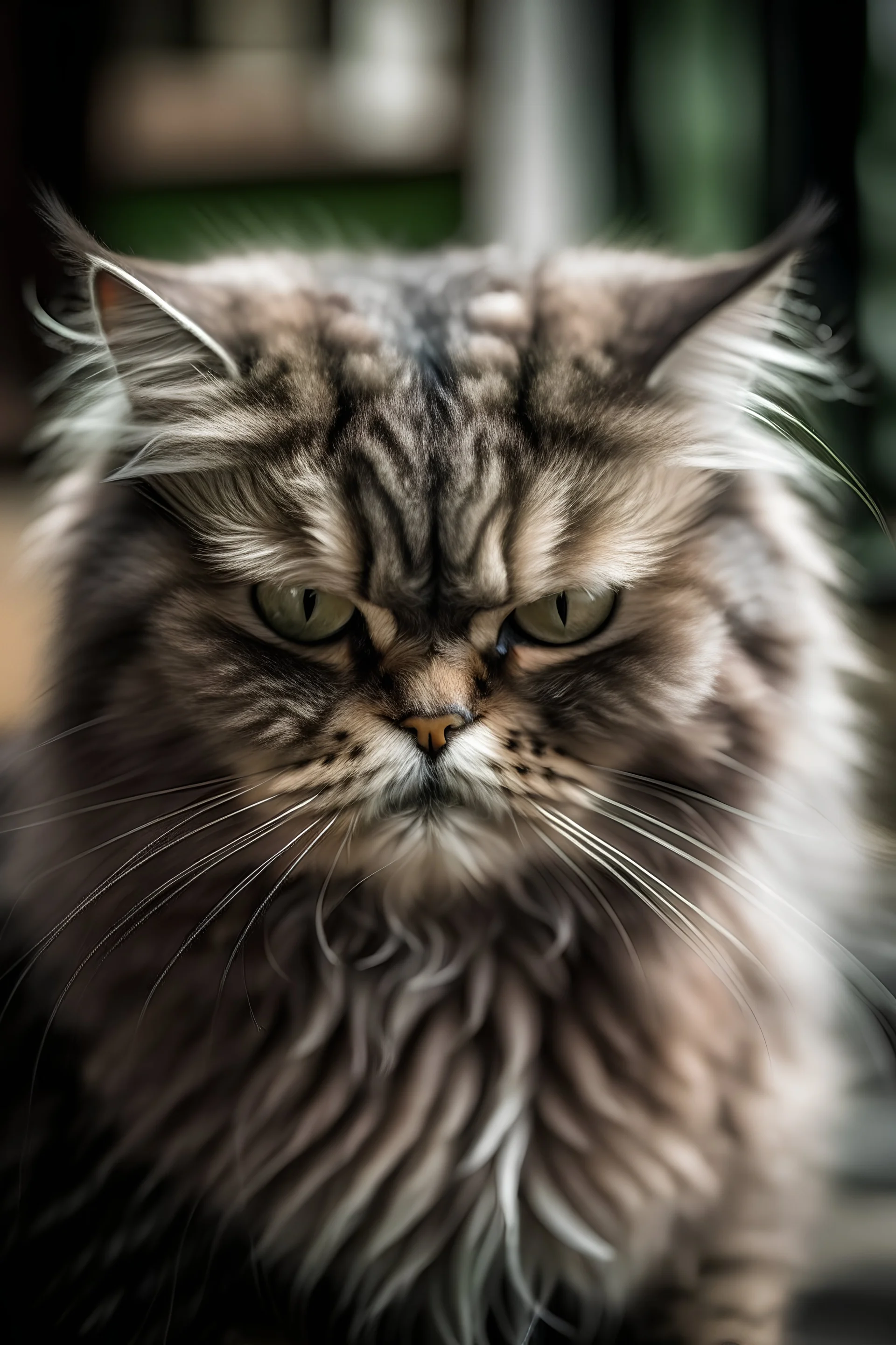 un gato enojado