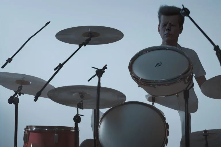 JFK playing the drums