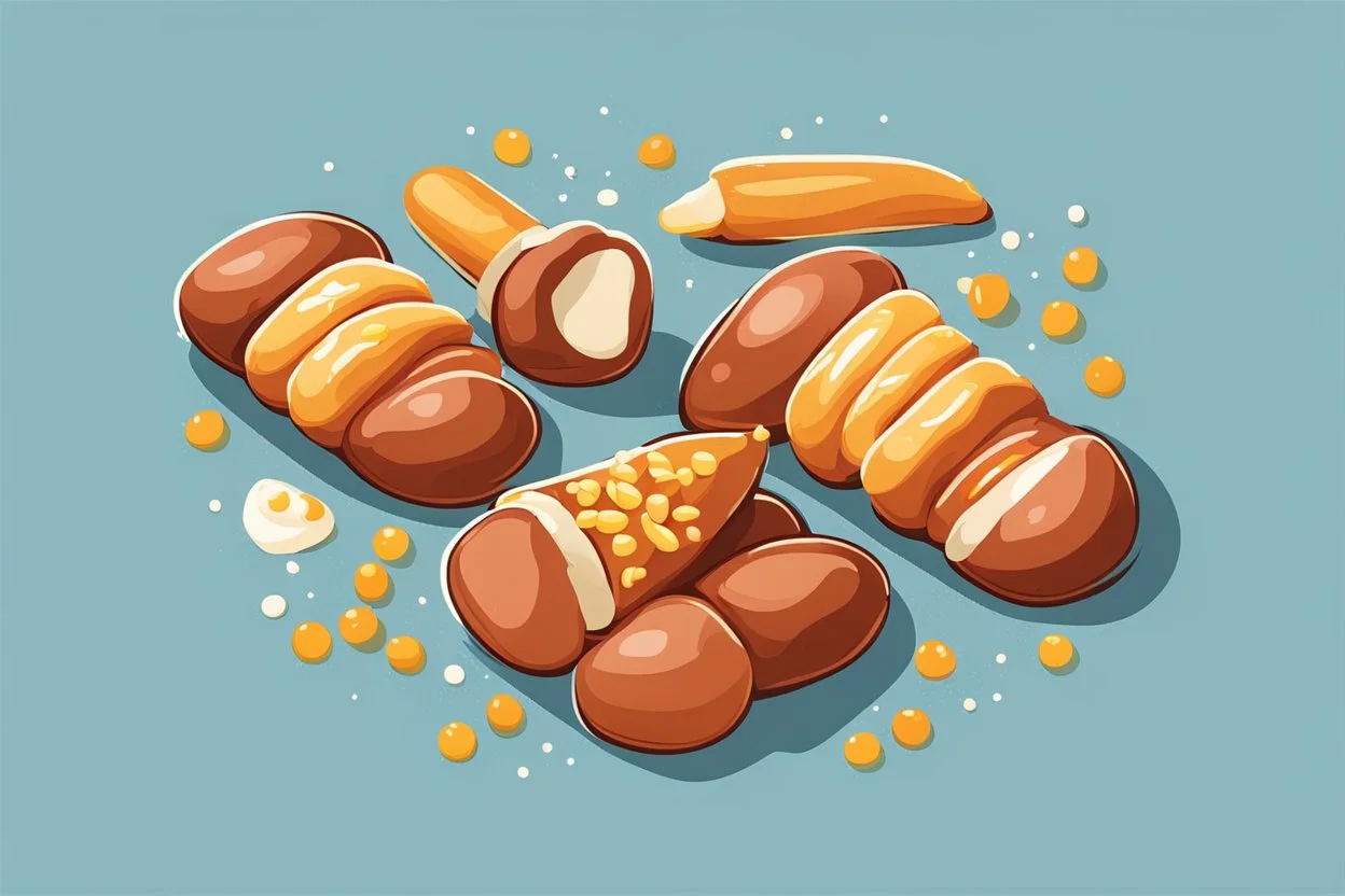 corndogs in a clean vector style