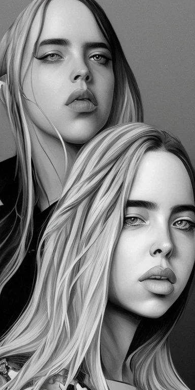 Billie Eilish, sitting on a chair, Black Short Dress, high detail, realistic