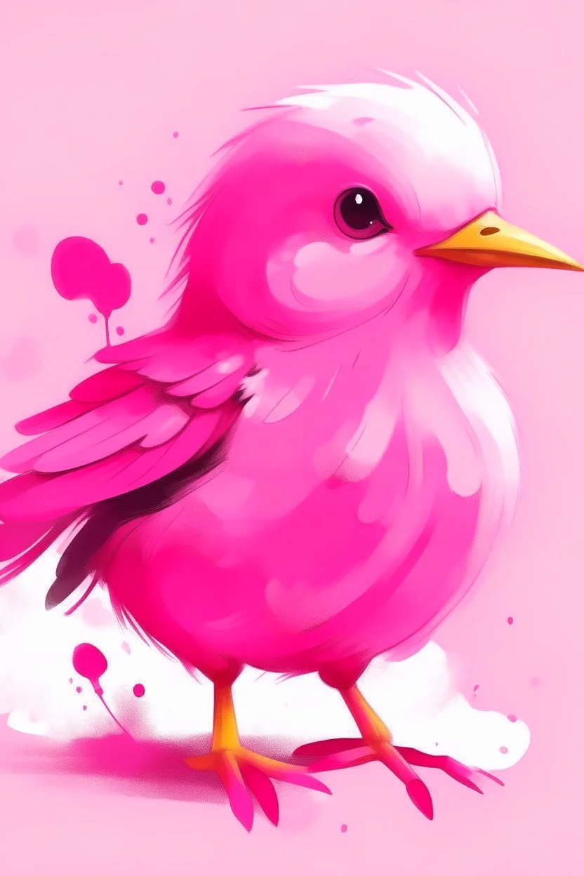 the pink crepy bird