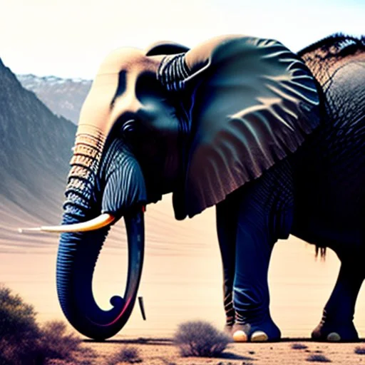 xenomorph elephant hybrid, photorealism, movie screen capture, horror, sci-fi, retrofuturism,