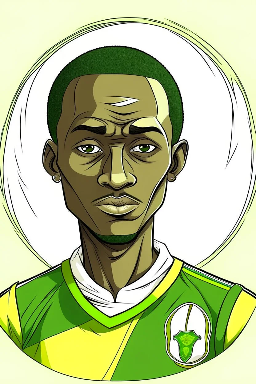 Nicolas Jackson Senegalese footballer ,cartoon 2d