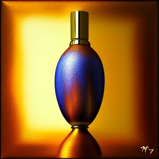 an abstract painting of a perfume bottle, highly detailed