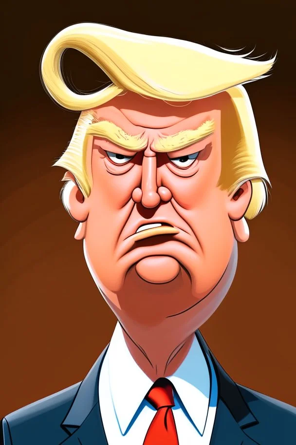 Donald Trump Former President of the United States 2d cartoon