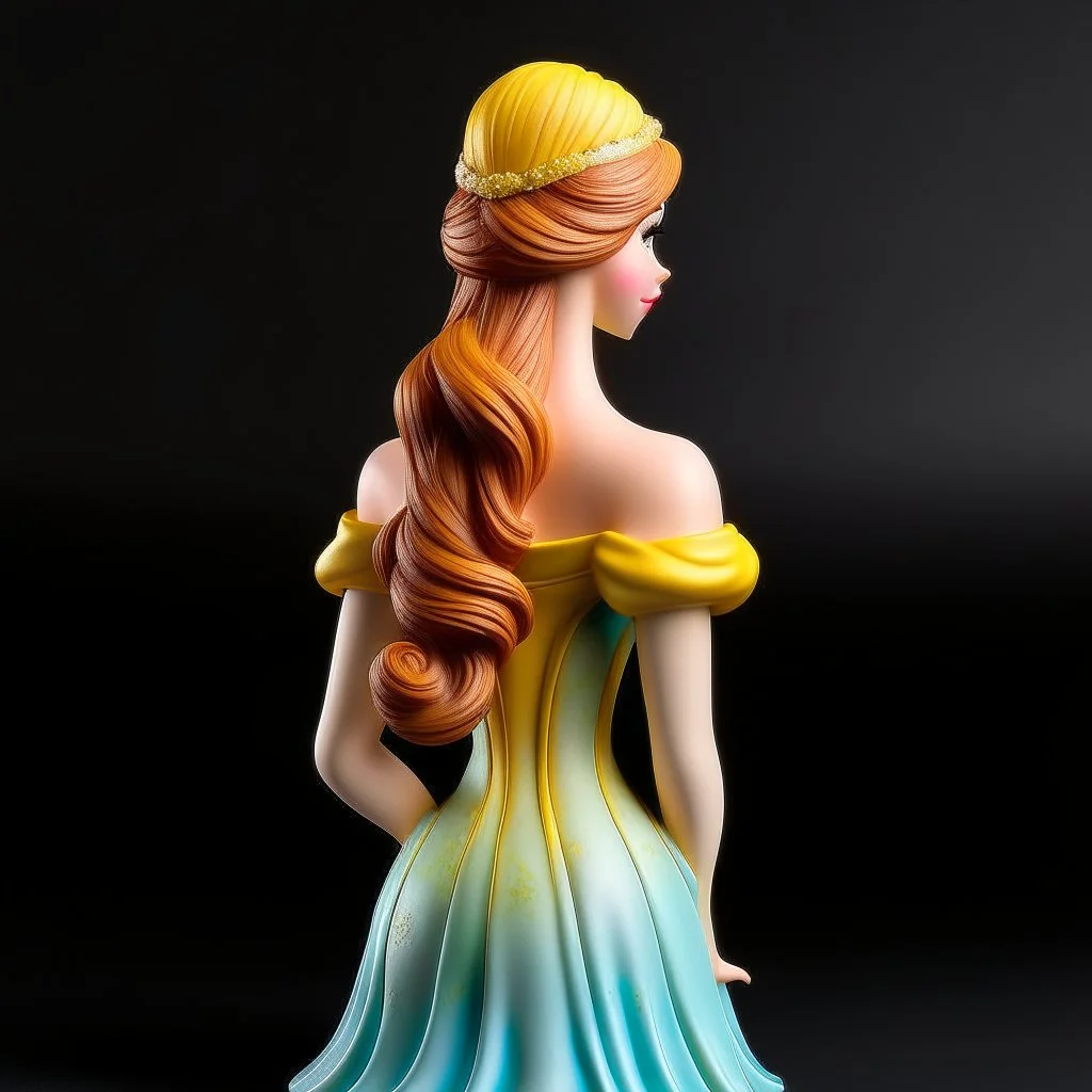 disney princess lora with sculpted hair back view