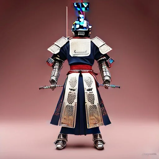 beautiful transparent smooth realistic japan robot samurai with cat face, extremely sharp detail, finely tuned detail, ultra high definition, 8k, unreal engine 5, ultra sharp focus, accurate hands