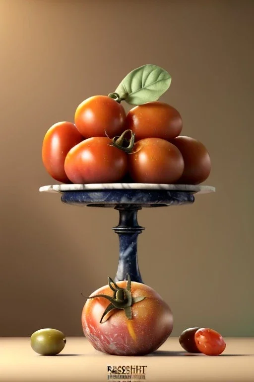 renaissance style still life composite by Raviolis dish with natural tomato, albahaca, olives, olive oil. moisture, art, natural, ornaments, marble, gold, high kitchen, smooth, gradient color background, unreal engine 5, ray tracing, RTX, lumen lighting, ultra detail, volumetric lighting, 3d.