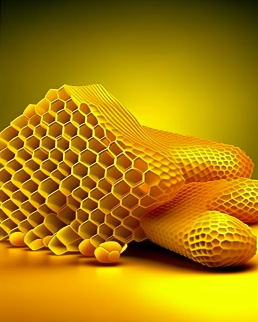 honeycombs different sizes design layout realistic photo