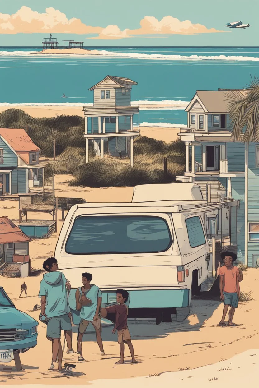 Netflix's Outer Banks in the style of On My Block.