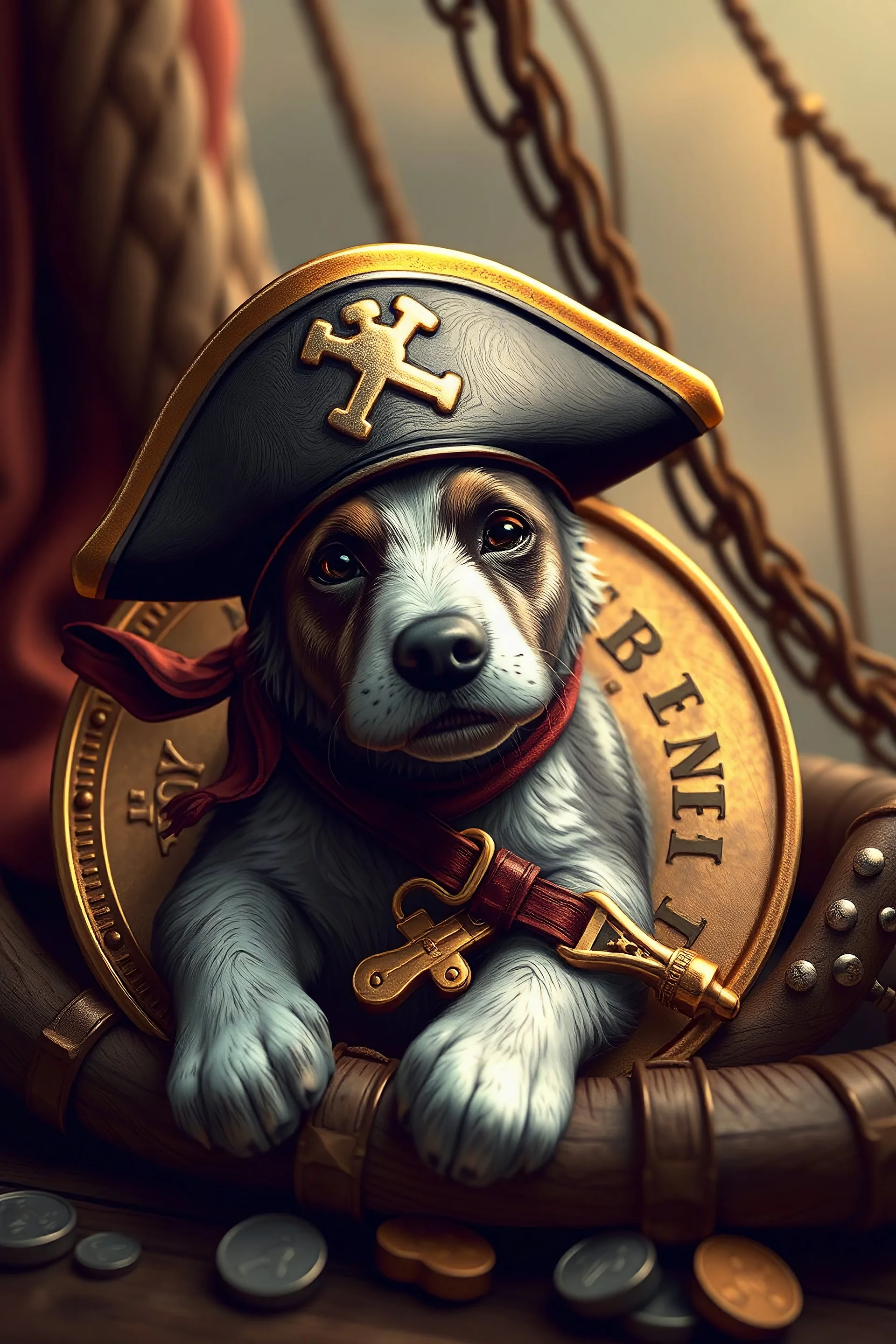 Coin With pirate dog