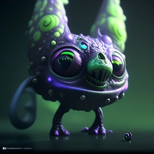 Cute fluid ink creature, big black eyes, unreal engine 5, 8k resolution, photorealistic, ultra detailed, by greg rutowski