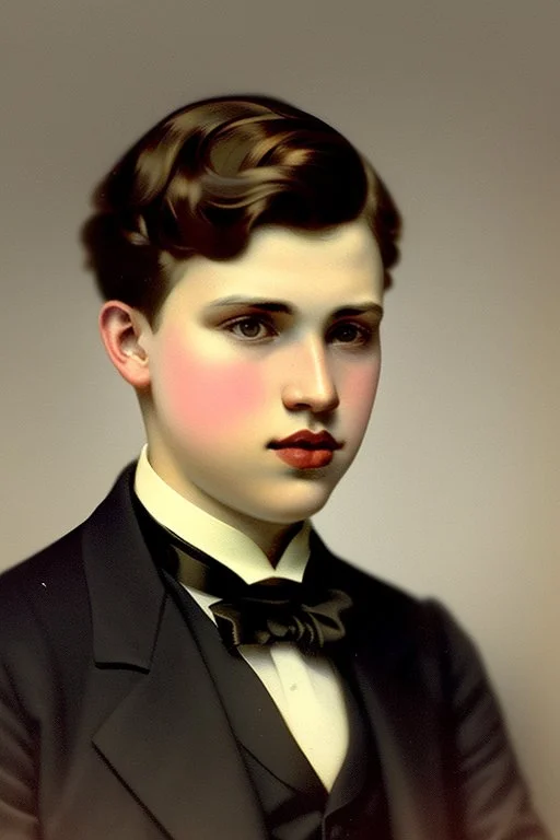 Extremely rich young guy portrait 1880s