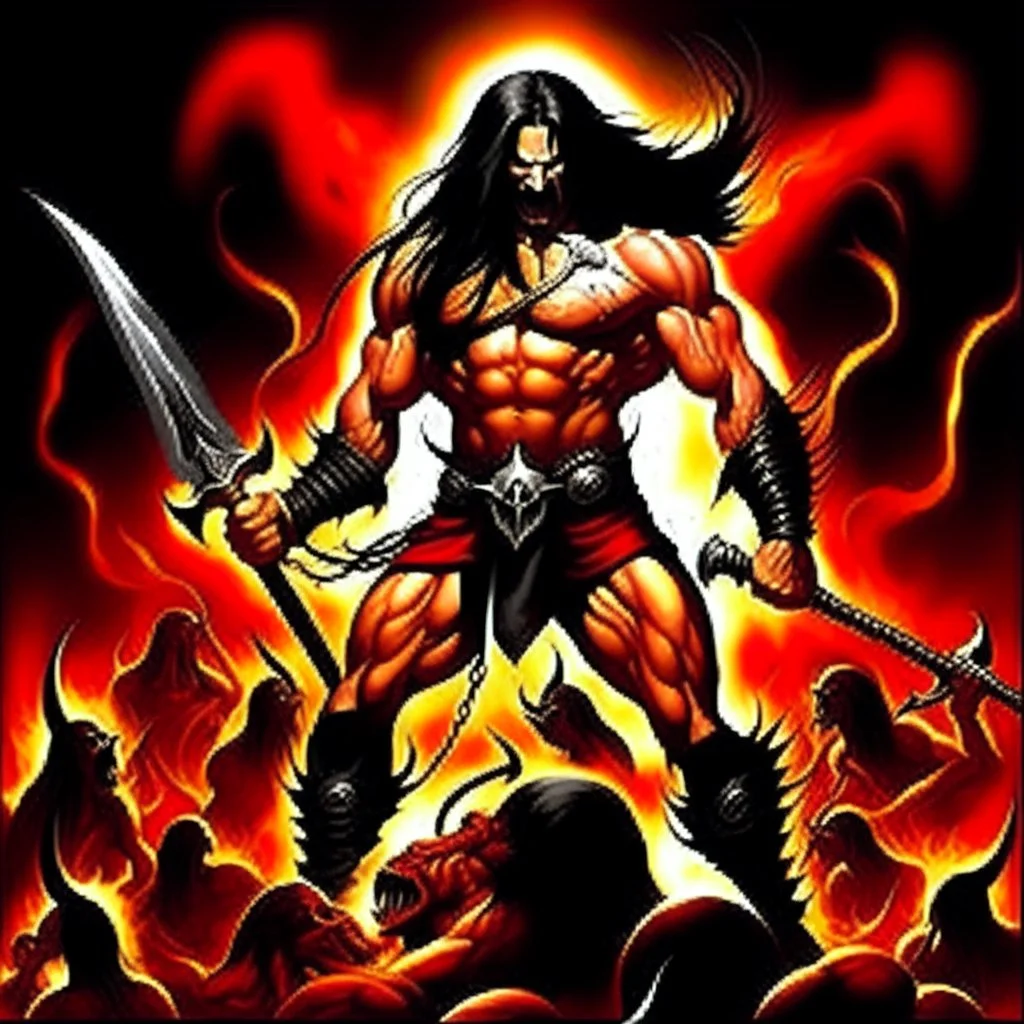 a strong men with sword ((manowar album)) no colors